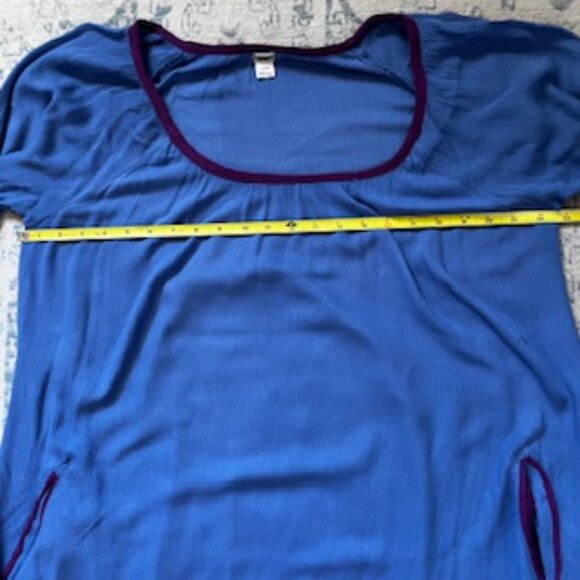 🧡3/15 Roxy Blue Purple Swim Cover Up Two Pockets Women's L - Picture 3 of 13